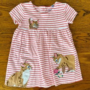 Baby Boden embroidered kitten dress - Size 12-18 months
